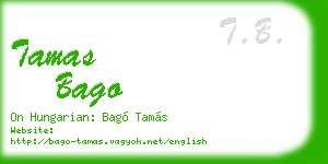 tamas bago business card